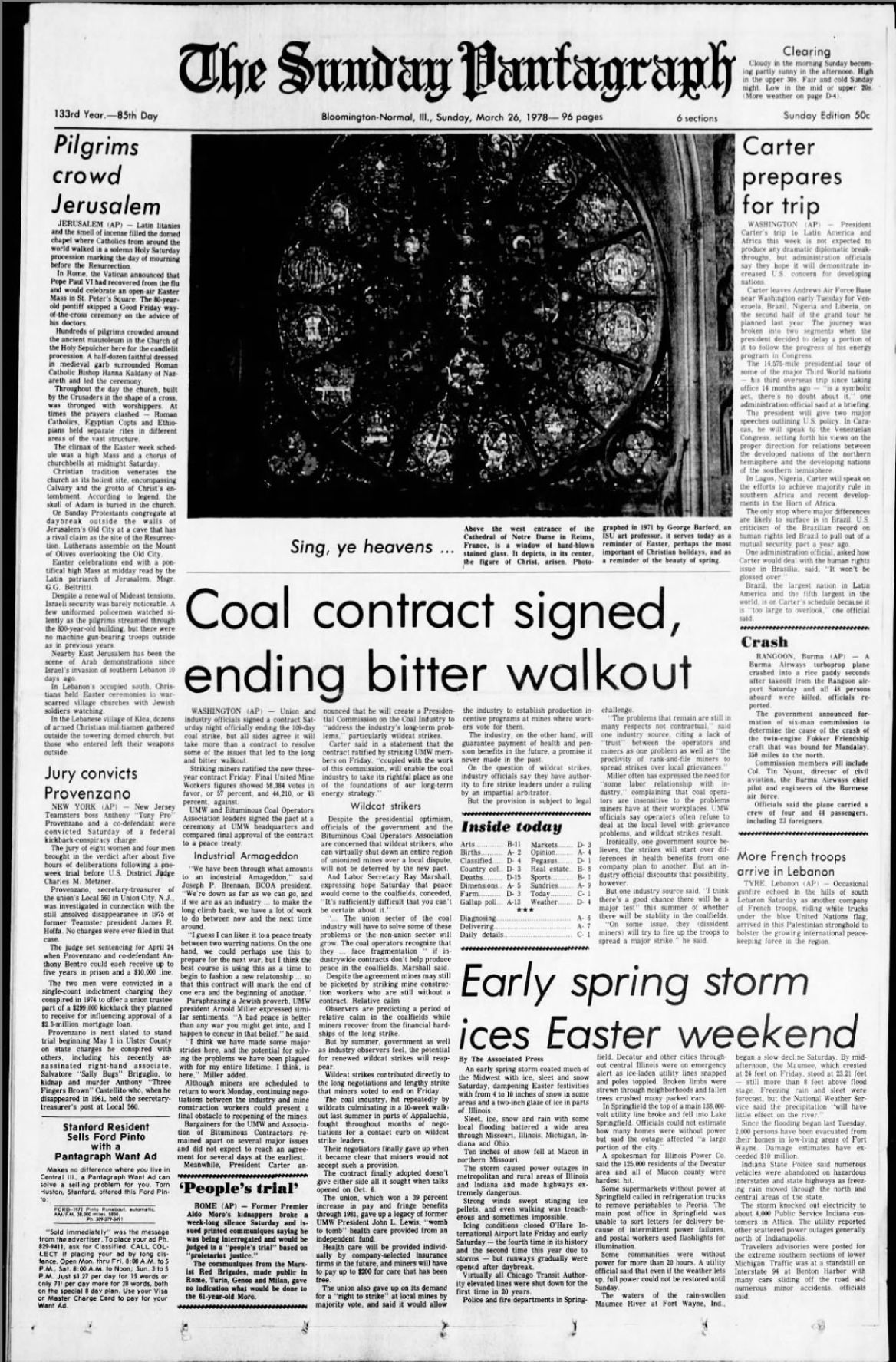 Early spring storm ices Easter weekend